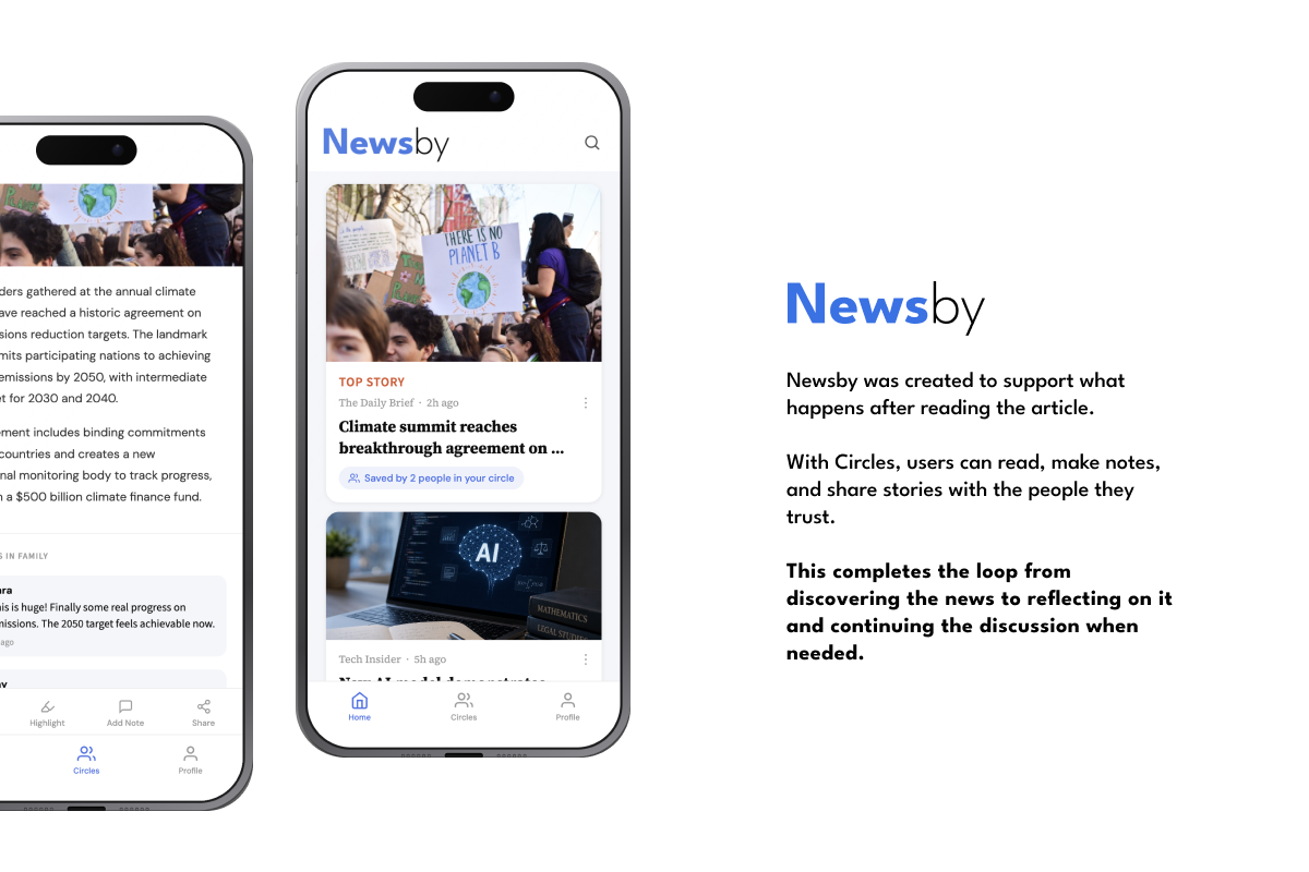 Newsby, news app UX case study